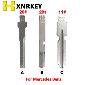 XNRKEY 10шт #11 #20 Металлическая Заготовка для Mercedes Uncut Flip KD Remote Key Blade Замена Лезвия Для Benz 126 124 W140 S320