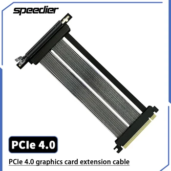 Высокоскоростной удлинительный Кабель PCIe 4.0 X16 Gen4 Support RTX3090 RX6900XT X570 B550 Z590 с Экранированным Экстремальным Вертикальным Креплением для Игр