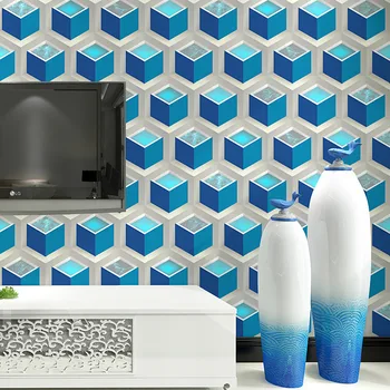 Современные 3D Геометрические обои Персонализированный Рулон бумаги для обоев KTV Room Background Обои Водонепроницаемый Декор стен для стен